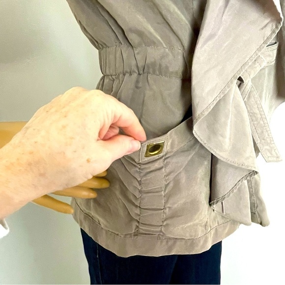 Yoana Baraschi Waterfall Front Blazer Iridescent Tan Size 0 - Picture 2 of 12